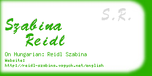 szabina reidl business card